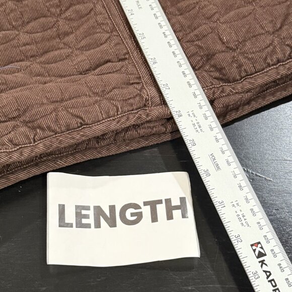 Y2K Unbranded Dark Chocolate Brown Quilted Corduroy Jacket Womens size Large - Picture 11 of 11